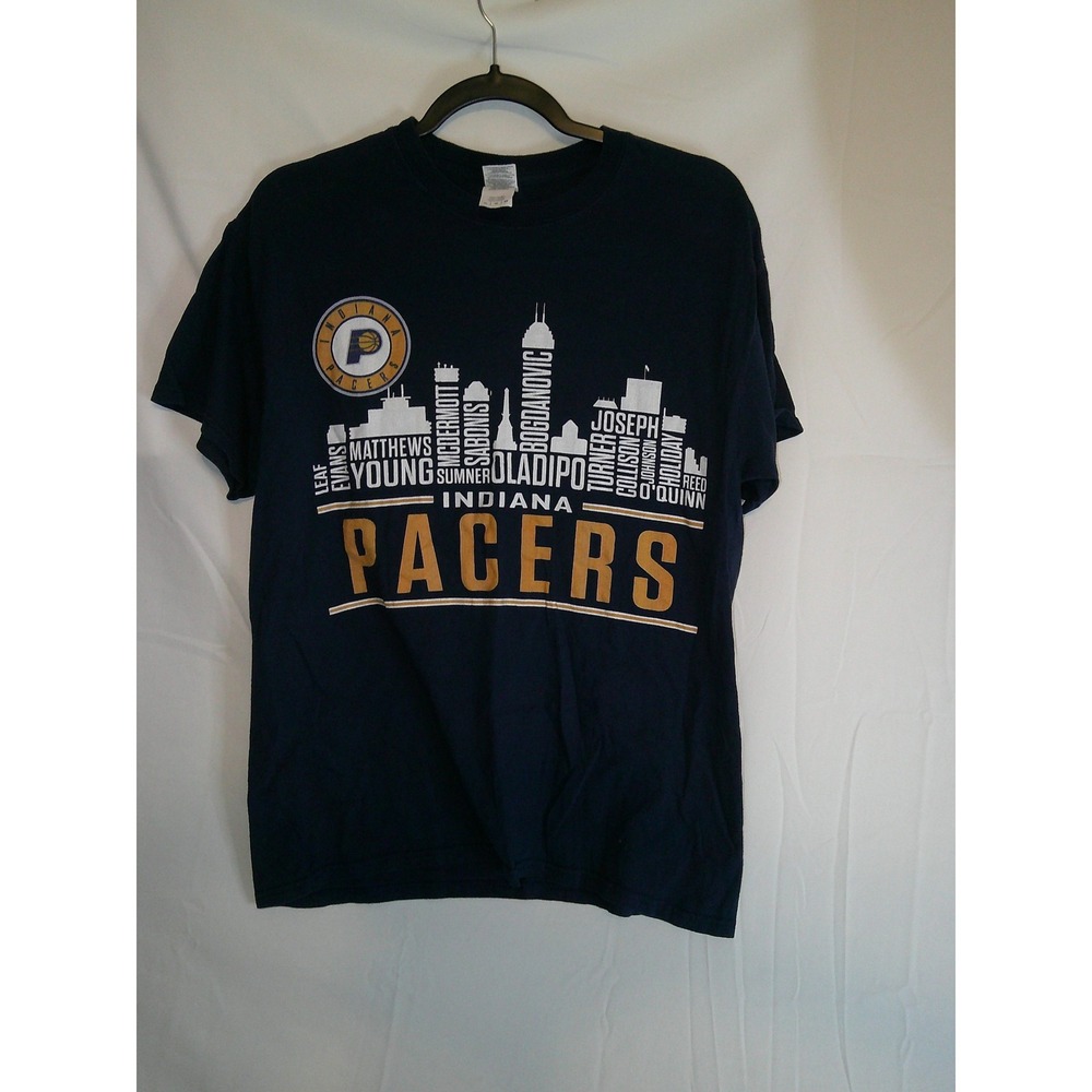 Indiana Pacers NBA T‎ Shirt Basketball Graphic Tee Mens Navy XL